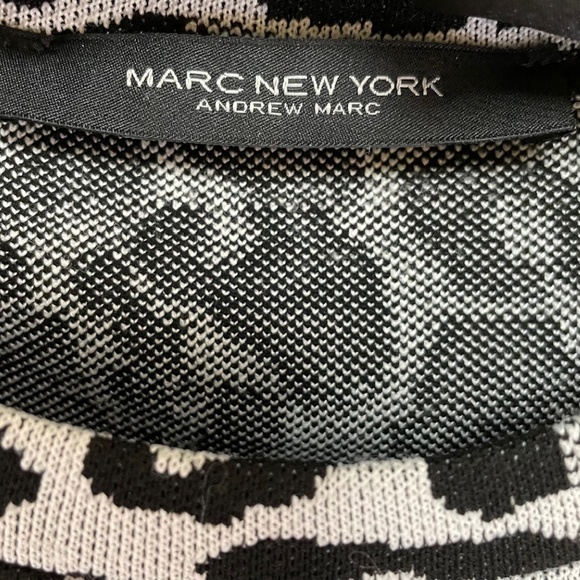 NEW  Marc New York  (Andrew Marc)  Leopard print in black+white sweater. M - Picture 2 of 12